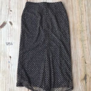 NWOT EXPRESS Gold metallic lined knit skirt sz XS